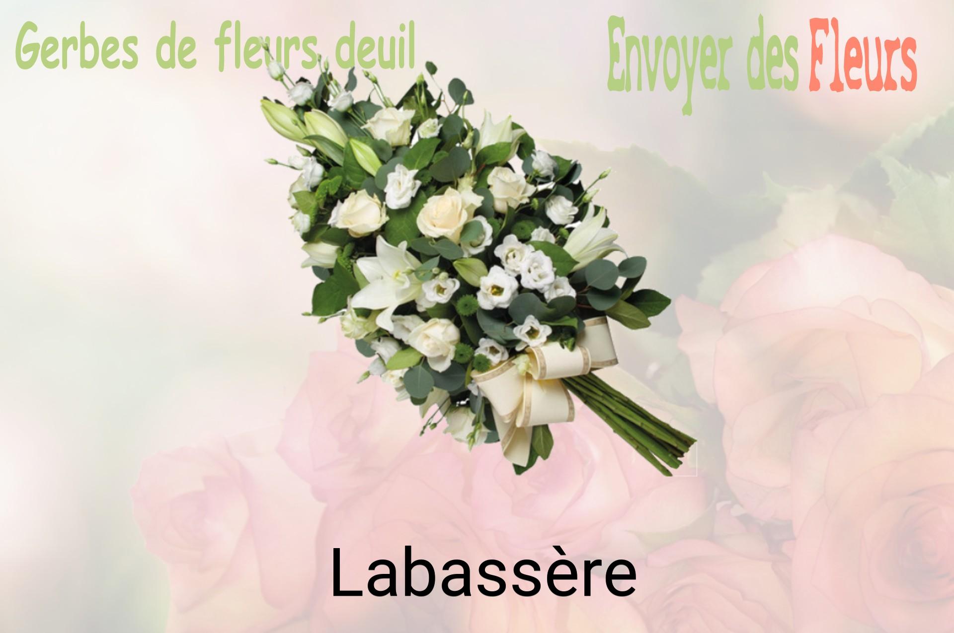 Gerbe de fleurs de deuil livrée à Labassère